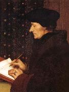 Hans Holbein Erasme ecrivant oil